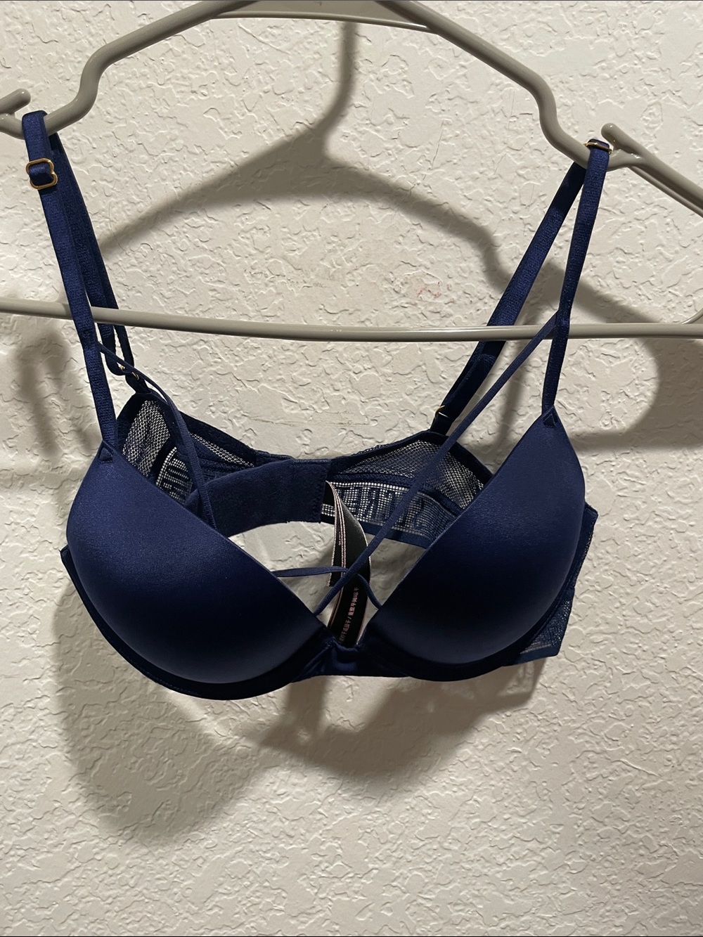 Victoria's Secret Navy Padded Bra with Strappy Front